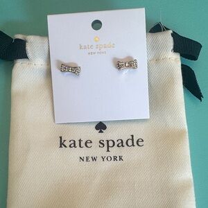 Kate Spade Sparkling gold Bow Earrings